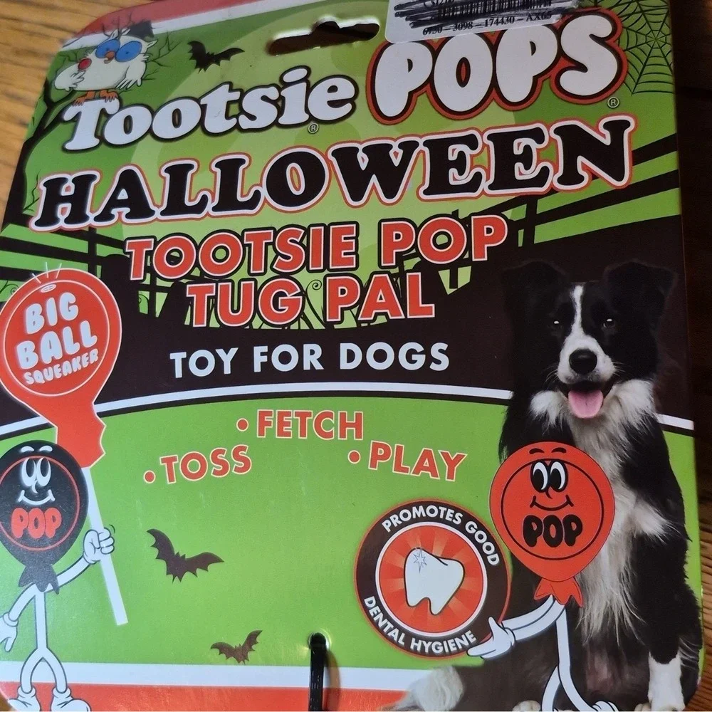 Tootsie Pops Tootsie Pop Halloween Tug Pal Plush Squeaky Rope Dog Toy TRHW195